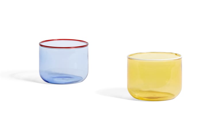 Tint Glas 20cl 2er Pack, Hellgelb-weißer Rand HAY