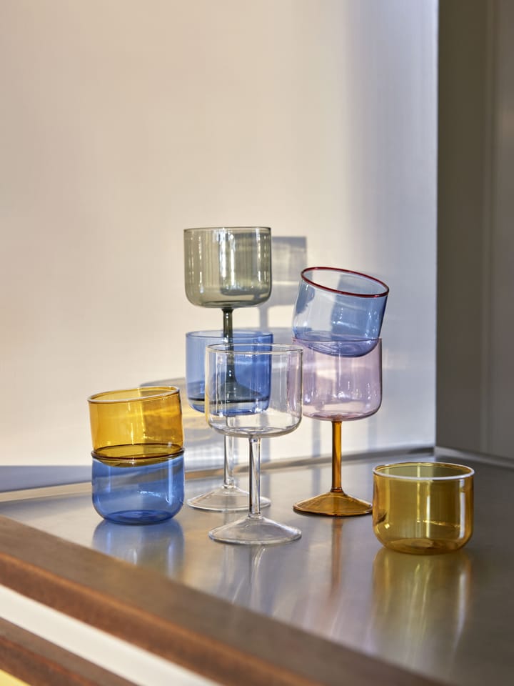 Tint Glas 20cl 2er Pack, Hellgelb-weißer Rand HAY