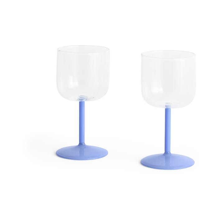 Tint Weinglas 25cl 2er-Pack - Clear-jade light blue - HAY