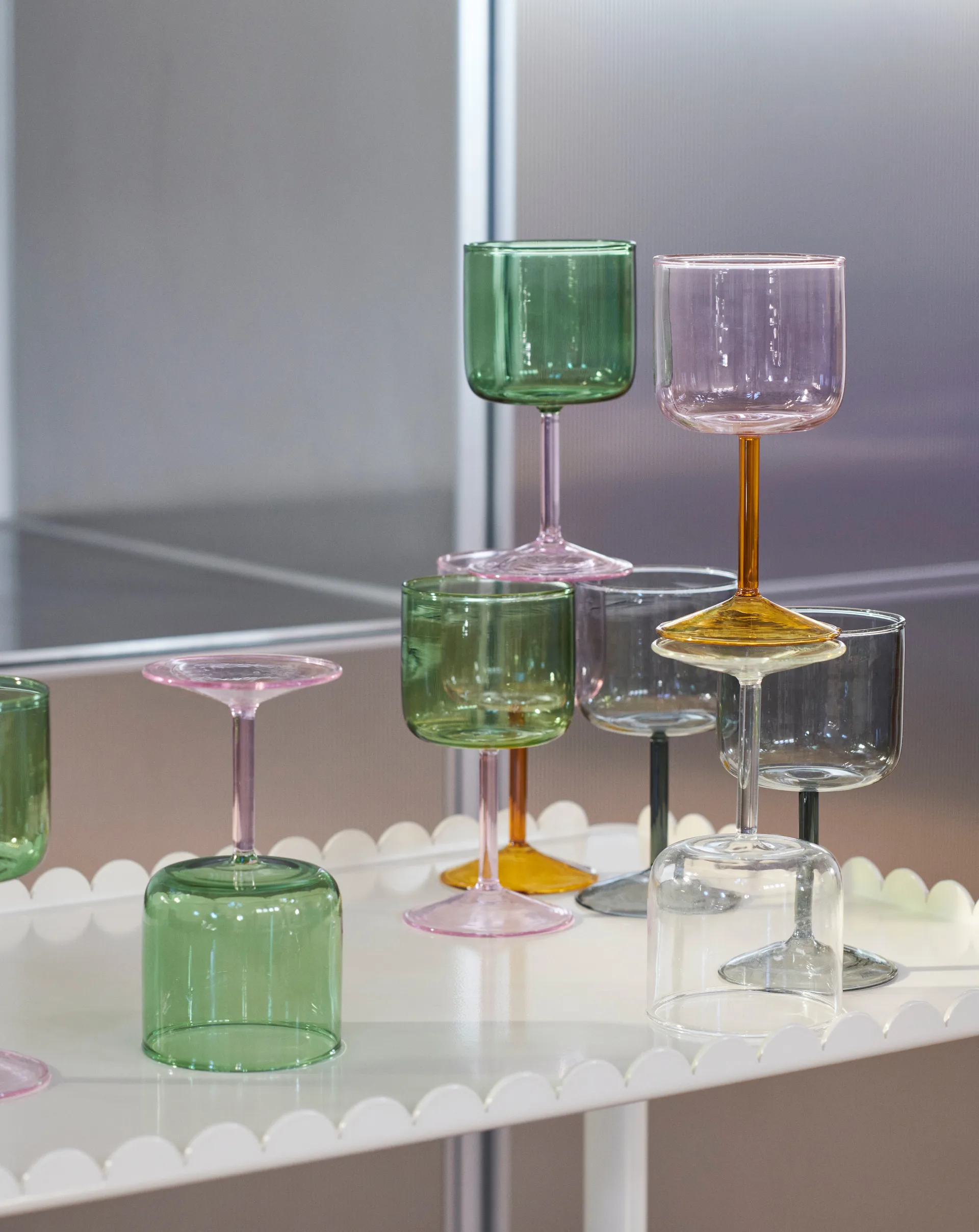 Tint Weinglas 25cl 2er-Pack, Grün-rosa HAY