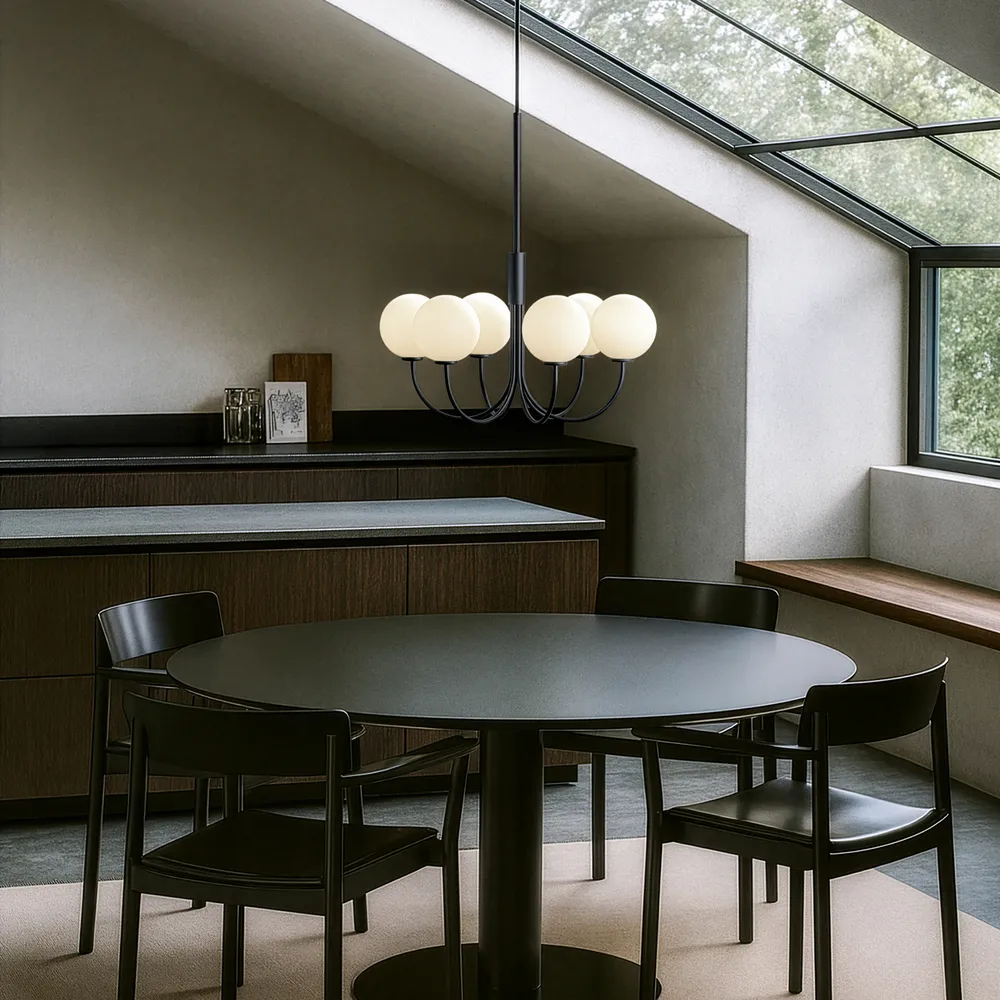 Ballon Kronleuchter, Schwarz, Ø60 cm Herstal