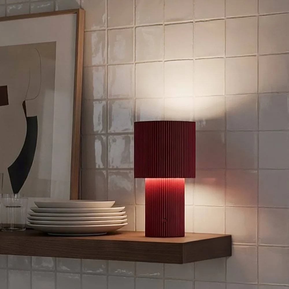 Iluma tragbare Tischlampe, Rot Herstal