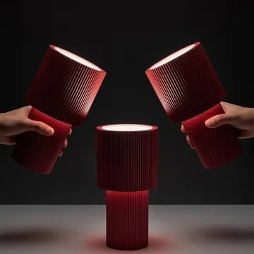 Iluma tragbare Tischlampe - Rot - Herstal