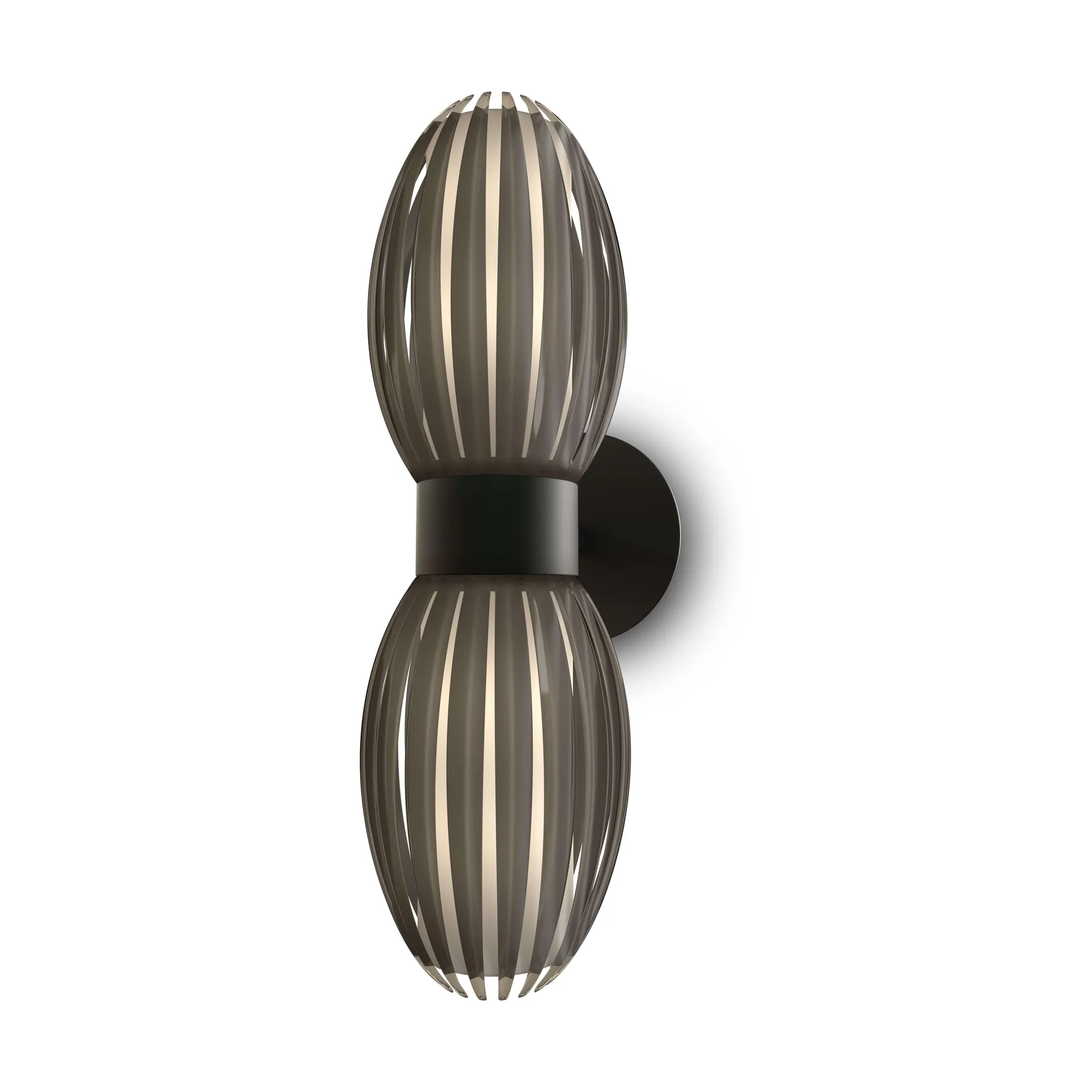 Tentacle Wandleuchte duo 34 cm, Schwarz-Rauchfarben Herstal