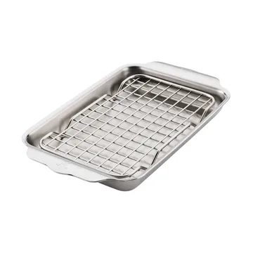 Hestan Ovenbond Backblech mit Abkühlgitter - Edelstahl, 16,8x28,8 cm - Hestan