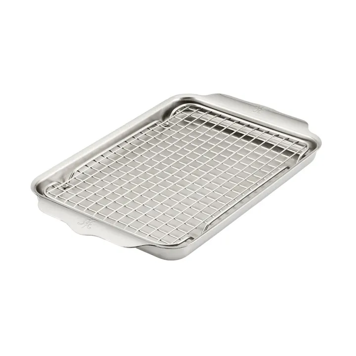 Hestan OvenBond Bratpfanne mit Ofenrost - Edelstahl, 24x39 cm - Hestan