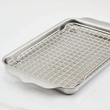 Hestan OvenBond Bratpfanne mit Ofenrost - Edelstahl, 24x39 cm - Hestan