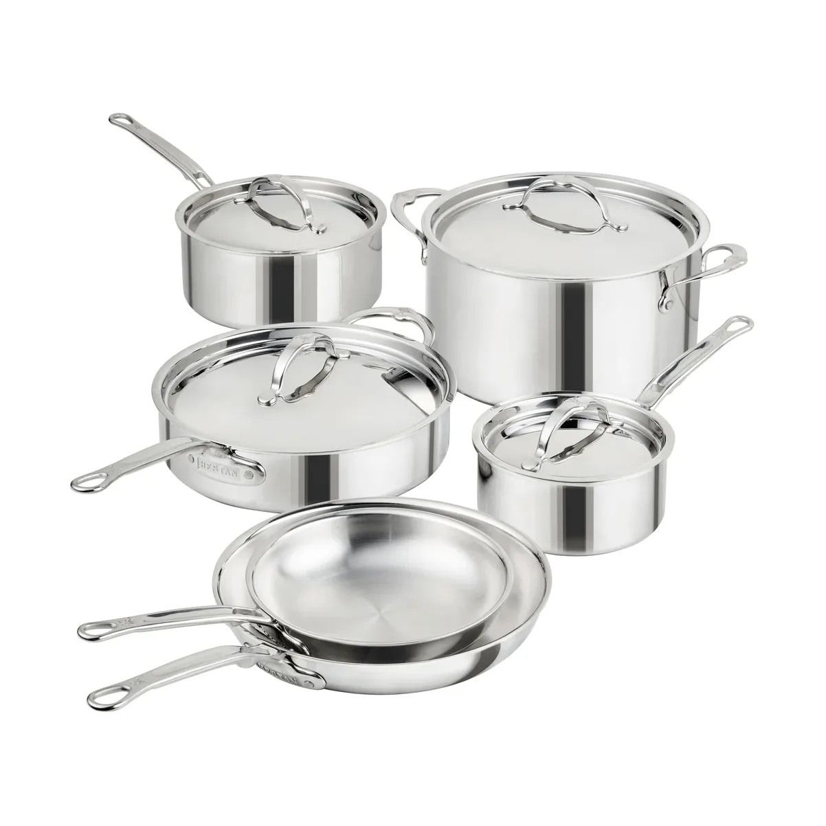Hestan ProBond Luxe Topf- und Pfannenset, Rostfreier Stahl, 10 Teile Hestan