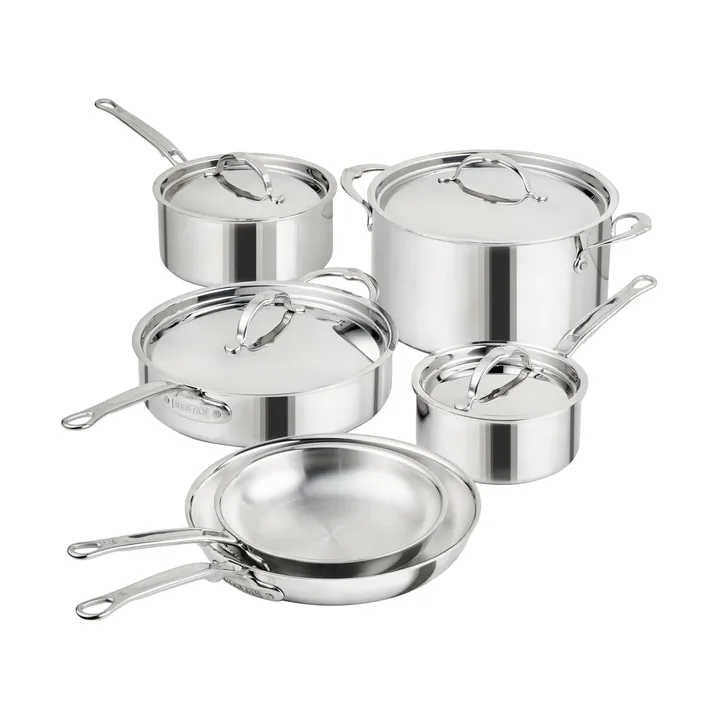 Hestan ProBond Luxe Topf- und Pfannenset - Rostfreier Stahl, 10 Teile - Hestan