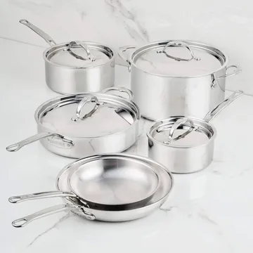Hestan ProBond Luxe Topf- und Pfannenset - Rostfreier Stahl, 10 Teile - Hestan