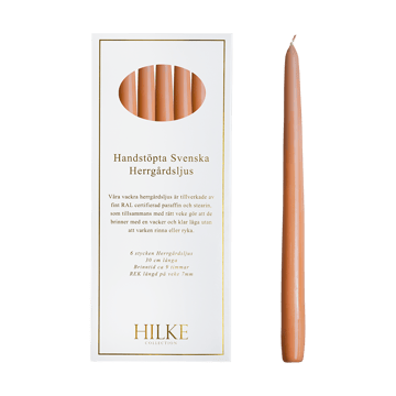 Herrenhauskerzen 30 cm 6er-Pack - Aprikose - Hilke Collection