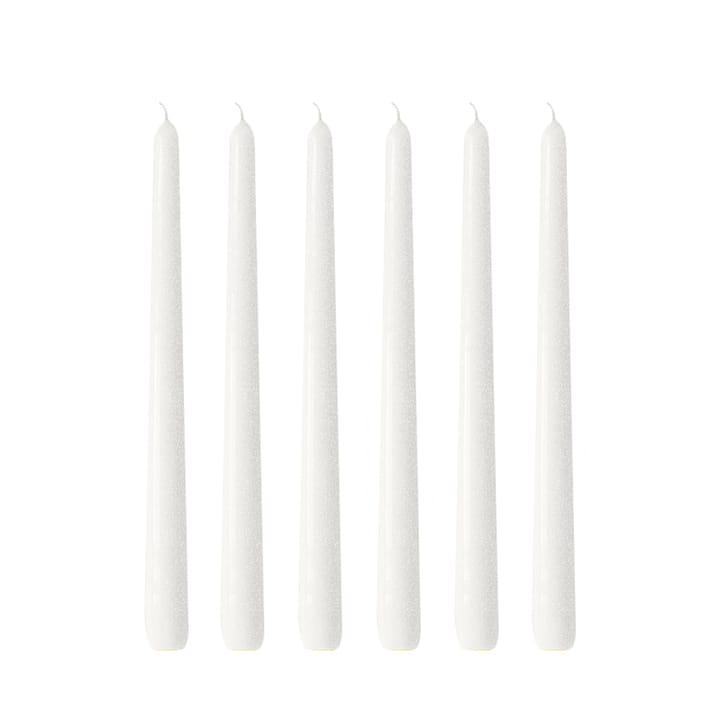 Herrenhauskerzen 30 cm 6er-Pack, Perlweißer Glanz Hilke Collection