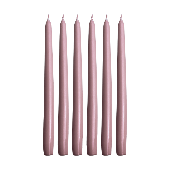 Herrenhauskerzen 30 cm 6er-Pack, Rosa Metallic Hilke Collection