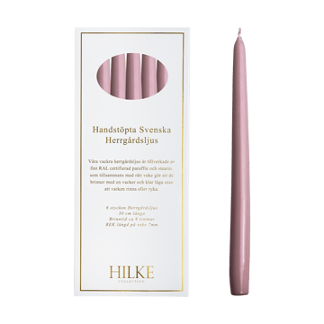 Herrenhauskerzen 30 cm 6er-Pack - Rosa Metallic - Hilke Collection