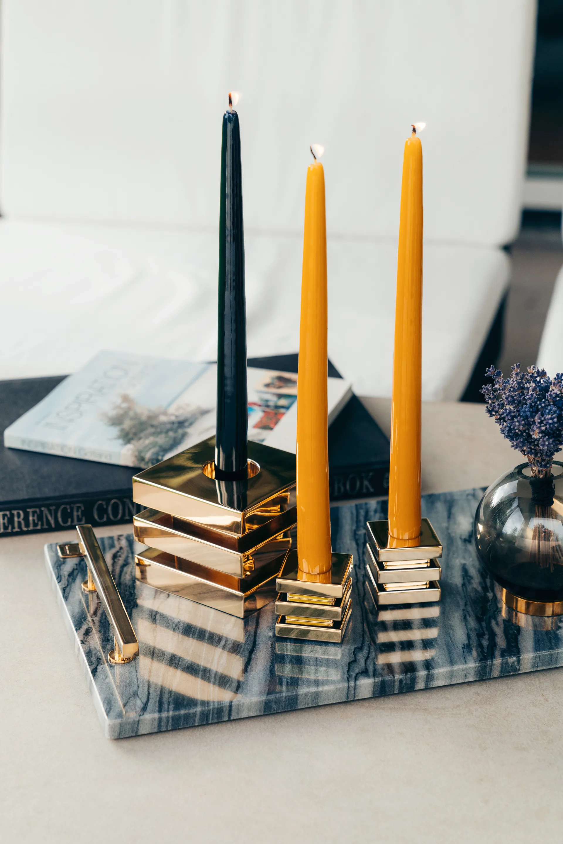 Herrenhauskerzen 30 cm 6er-Pack, Schwarzer Glanz Hilke Collection