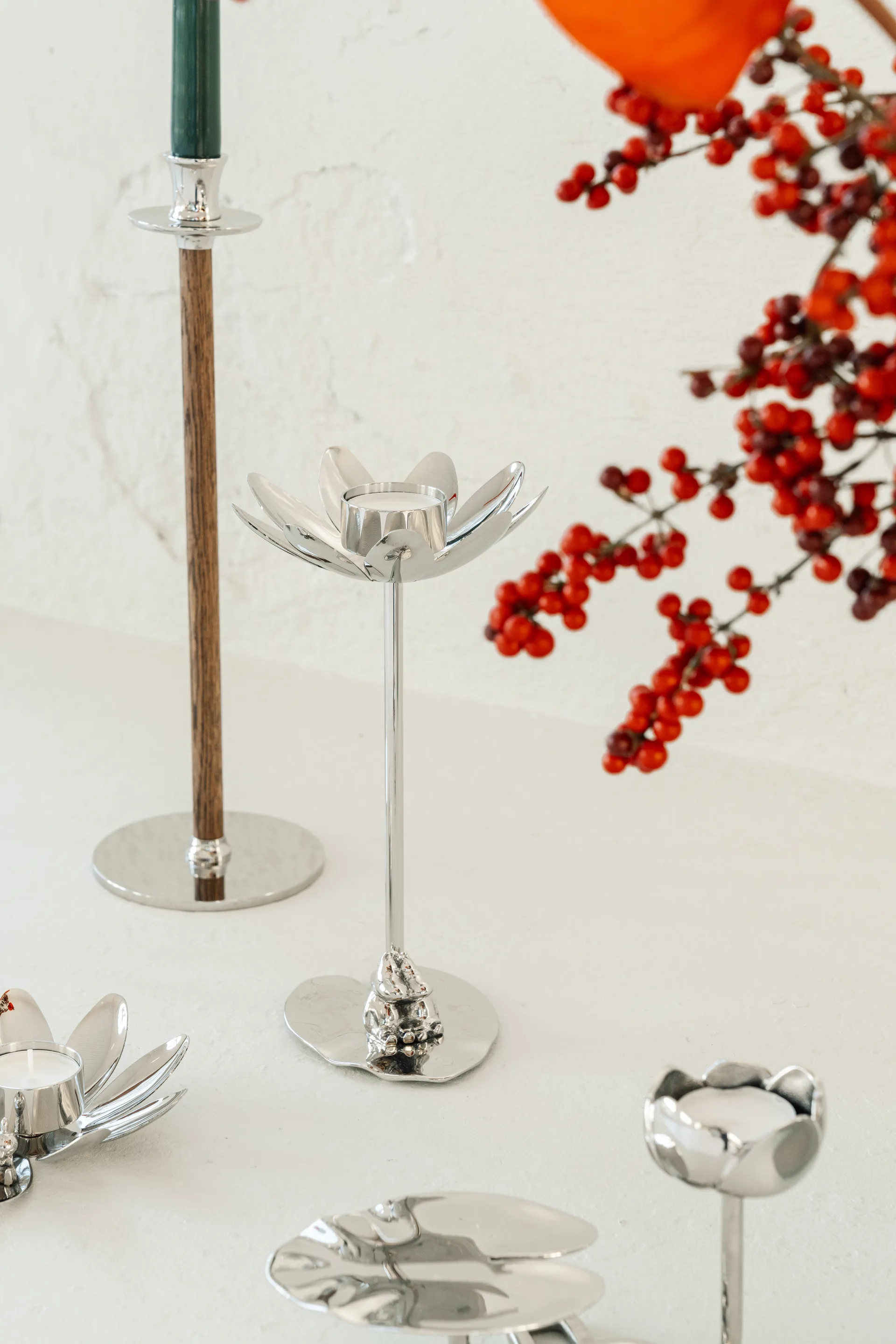 Hilke X Mumin Little My Kerzenständer, Vernickeltes Messing Hilke Collection