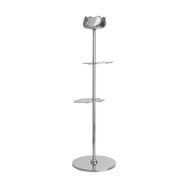Ninfea Alta Kerzenhalter 30 cm - Vernickeltes Messing - Hilke Collection