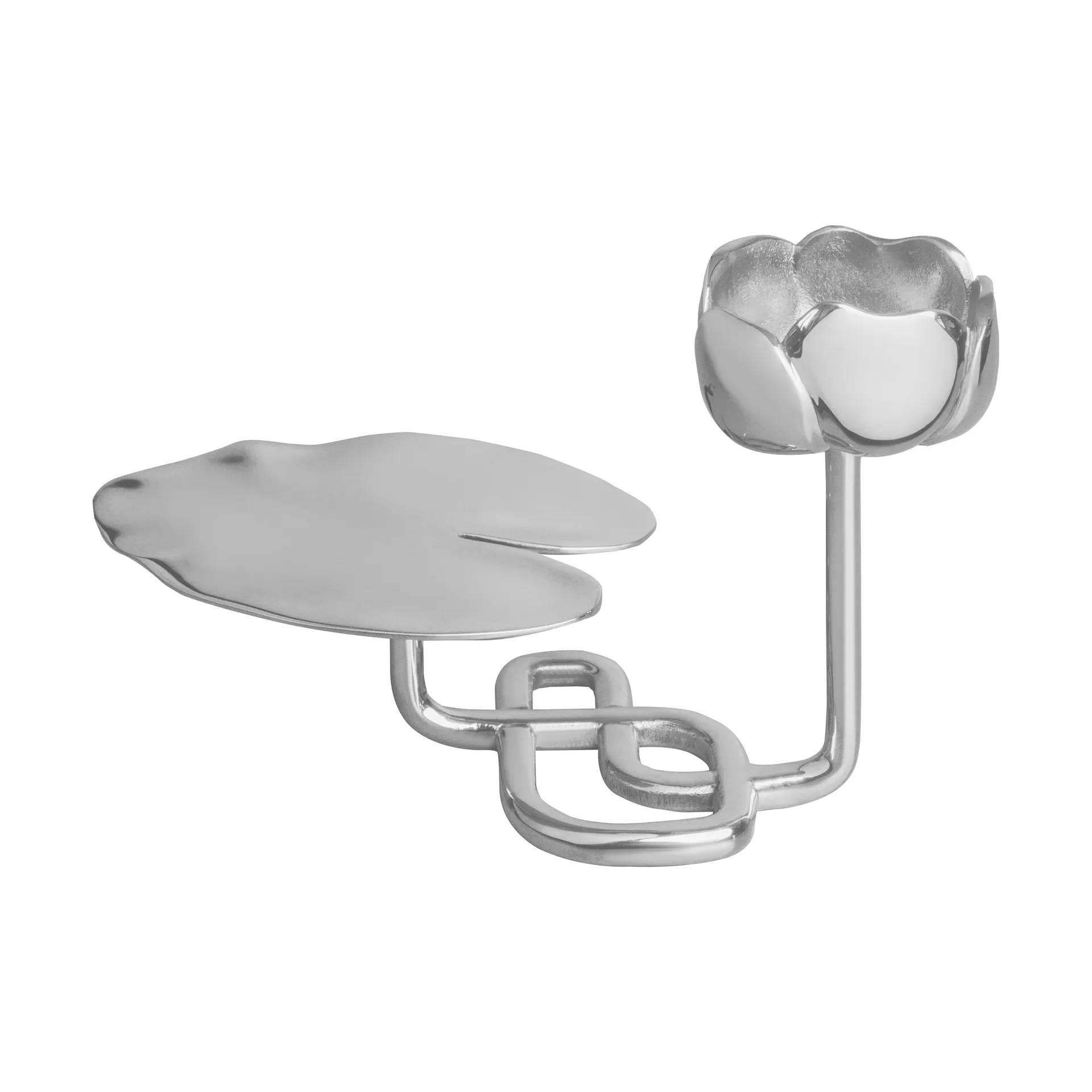 Ninfea No.1 Kerzenhalter, Vernickeltes Messing Hilke Collection