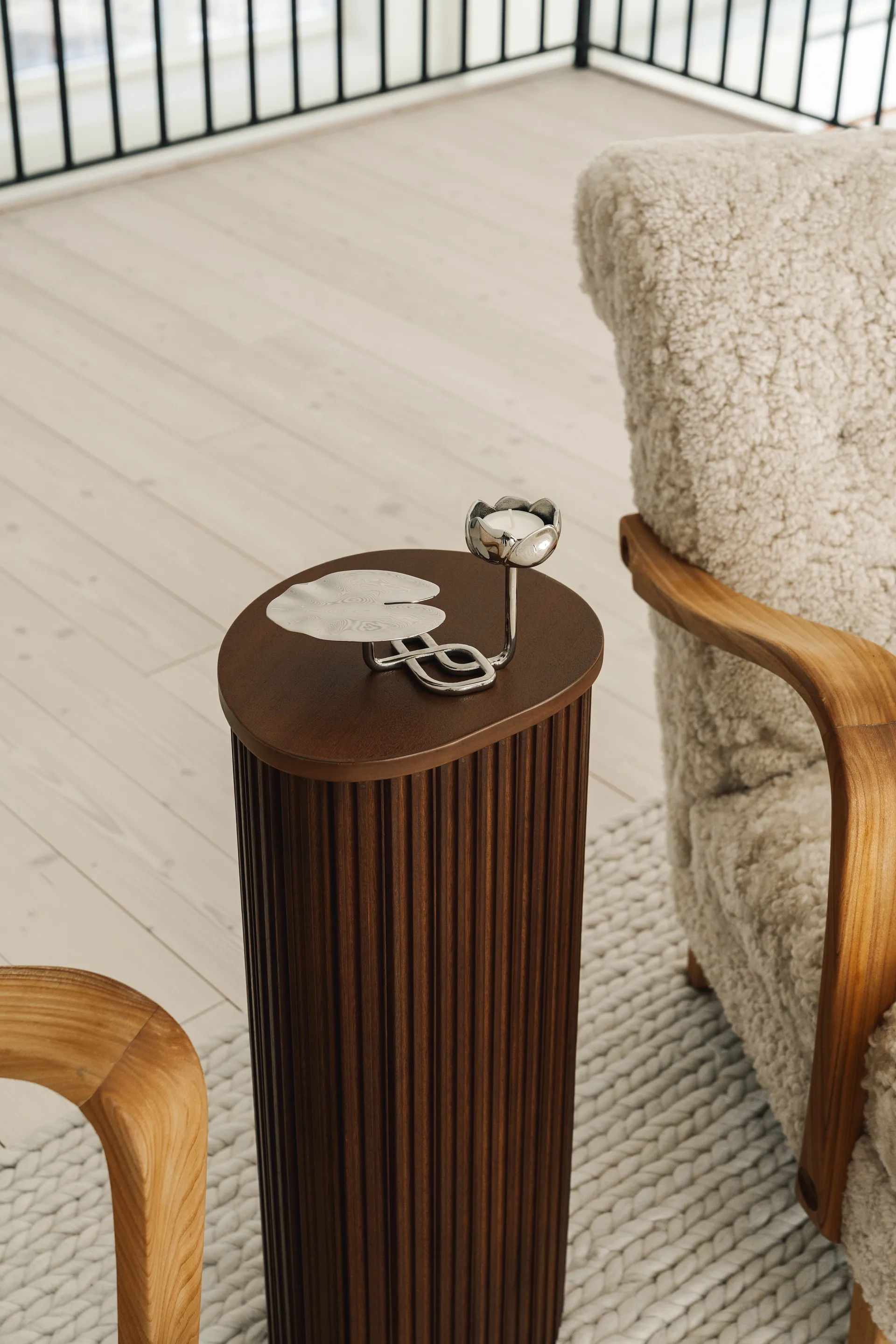 Ninfea No.1 Kerzenhalter, Vernickeltes Messing Hilke Collection