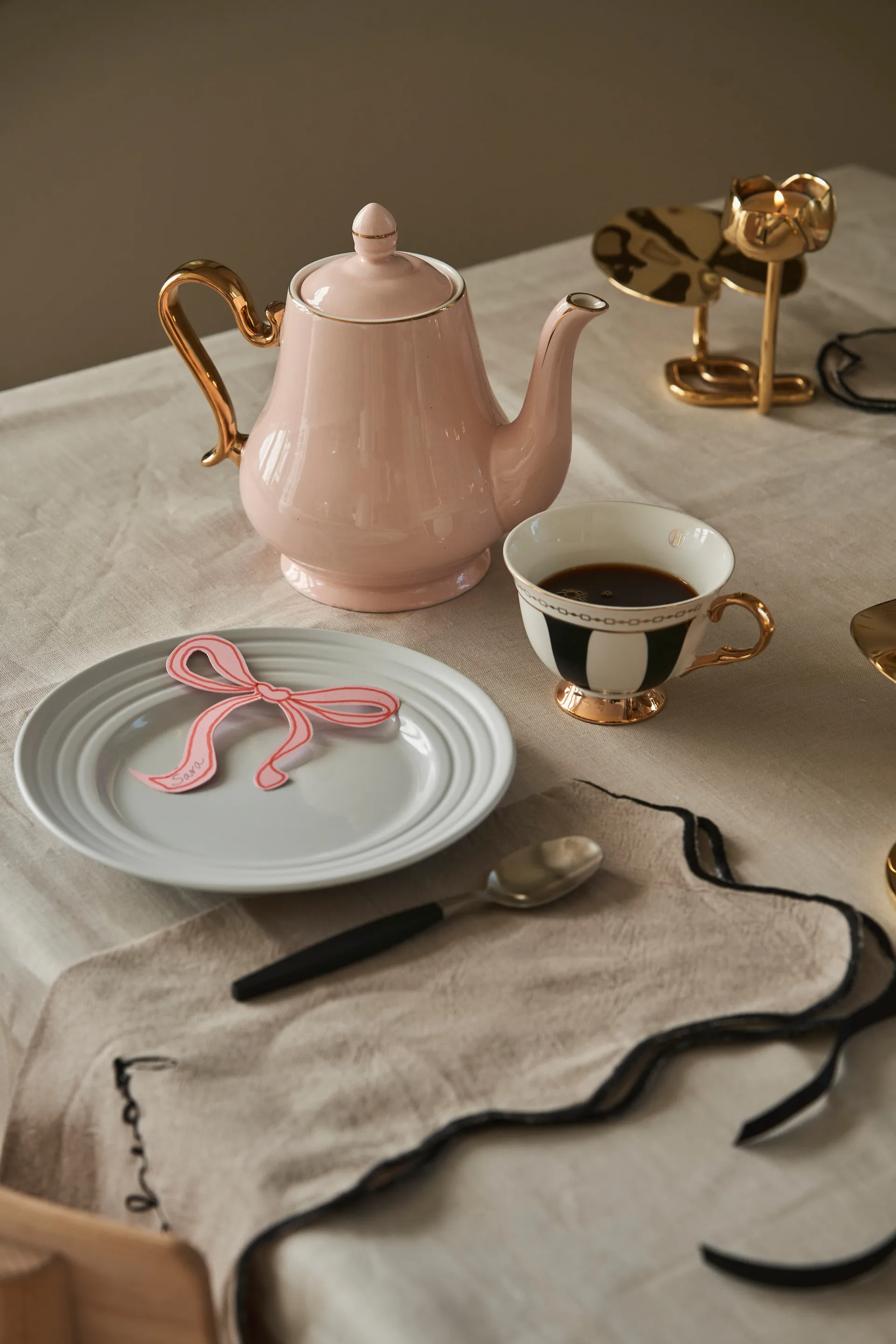 Strisce Nero Tasse, 22cl Hilke Collection