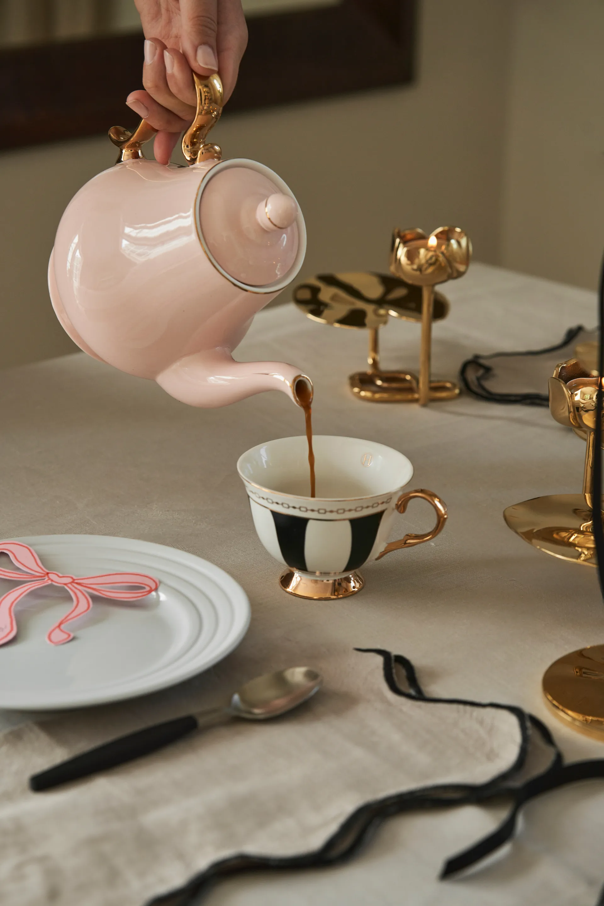 Strisce Nero Tasse, 22cl Hilke Collection