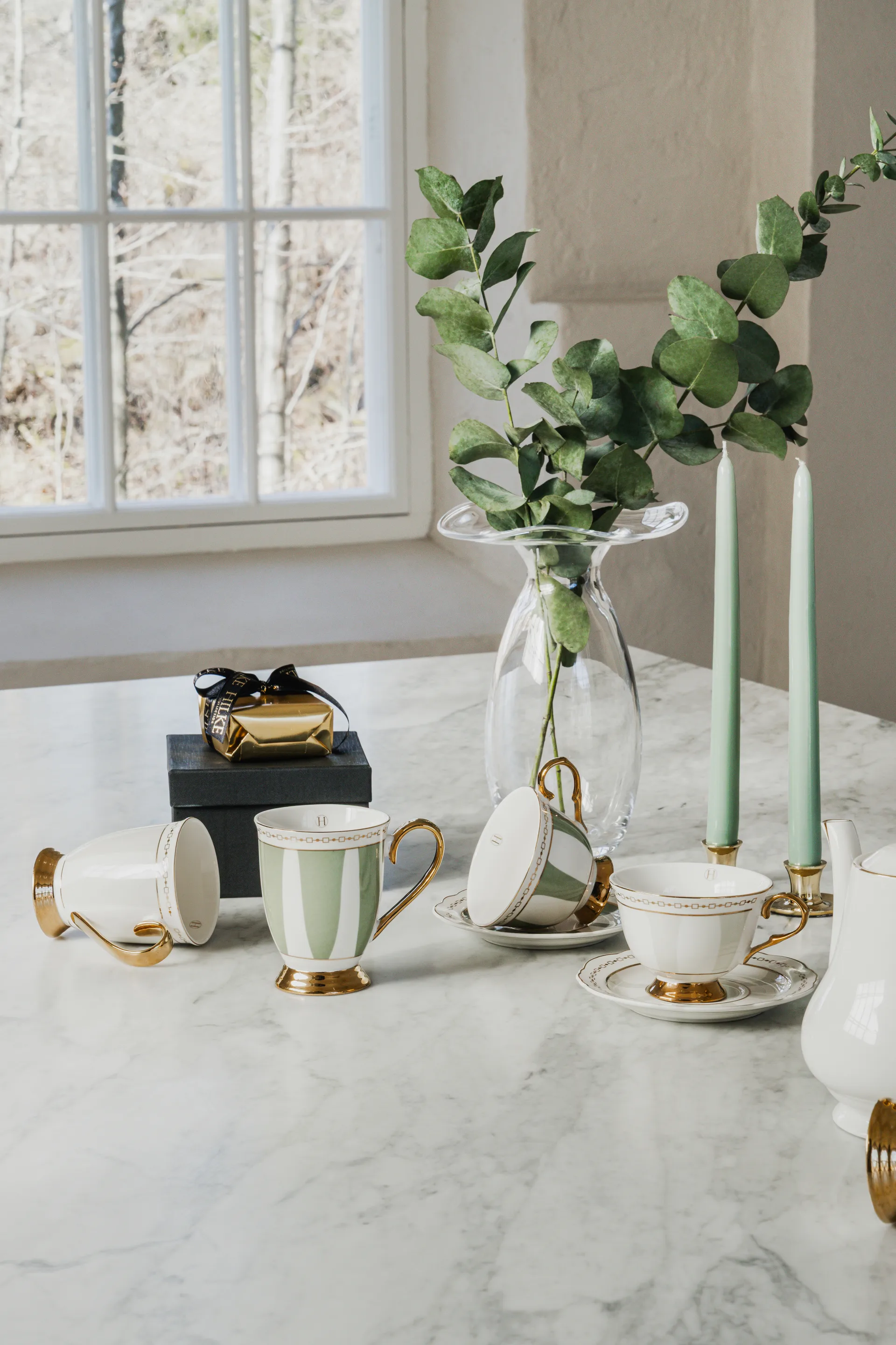 Strisce Salvia Tasse, 28 cl Hilke Collection