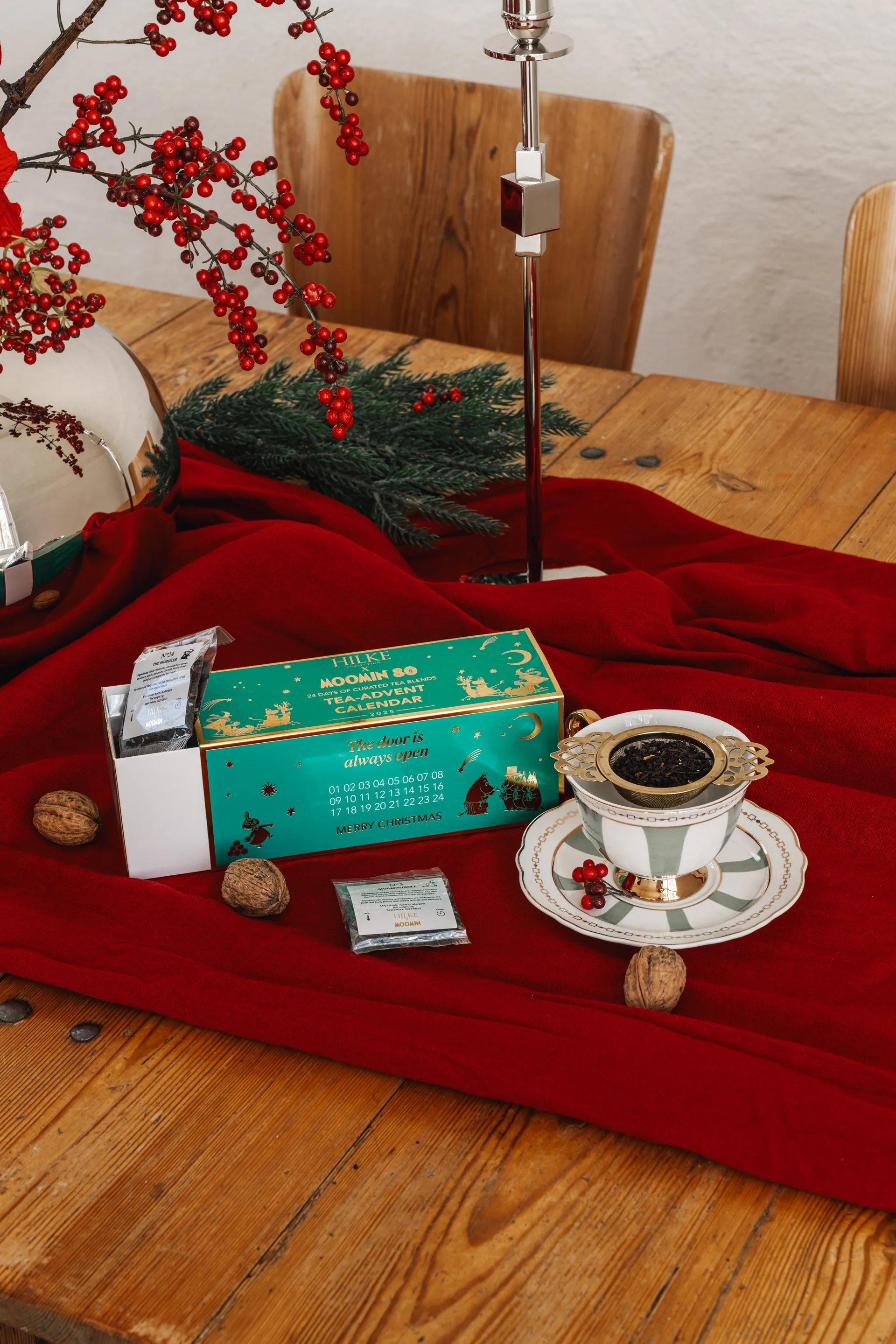 Strisce Salvia Tasse mit Untertasse, 22 cl Hilke Collection