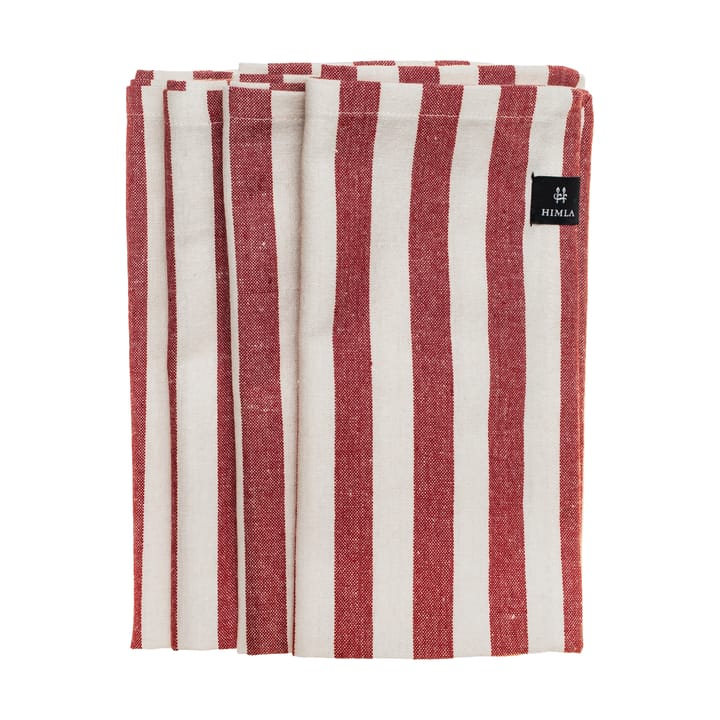 Bretagne Stoffserviette 50x50 cm 4er-Pack - Deep red - Himla