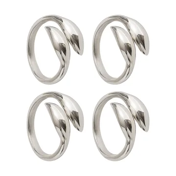 Inverness Serviettenring - Silber, 4er-Pack - Himla