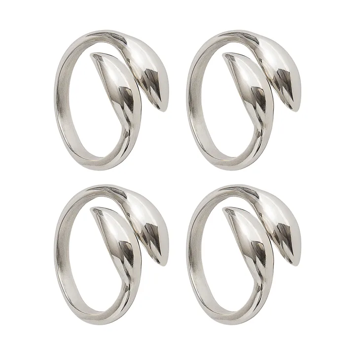 Inverness Serviettenring - Silber, 4er-Pack - Himla
