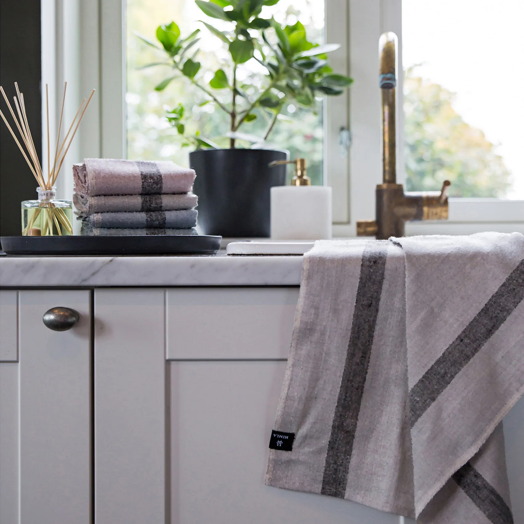 Nelly Geschirrtuch 50 x 70cm 2er Pack, Ash Himla