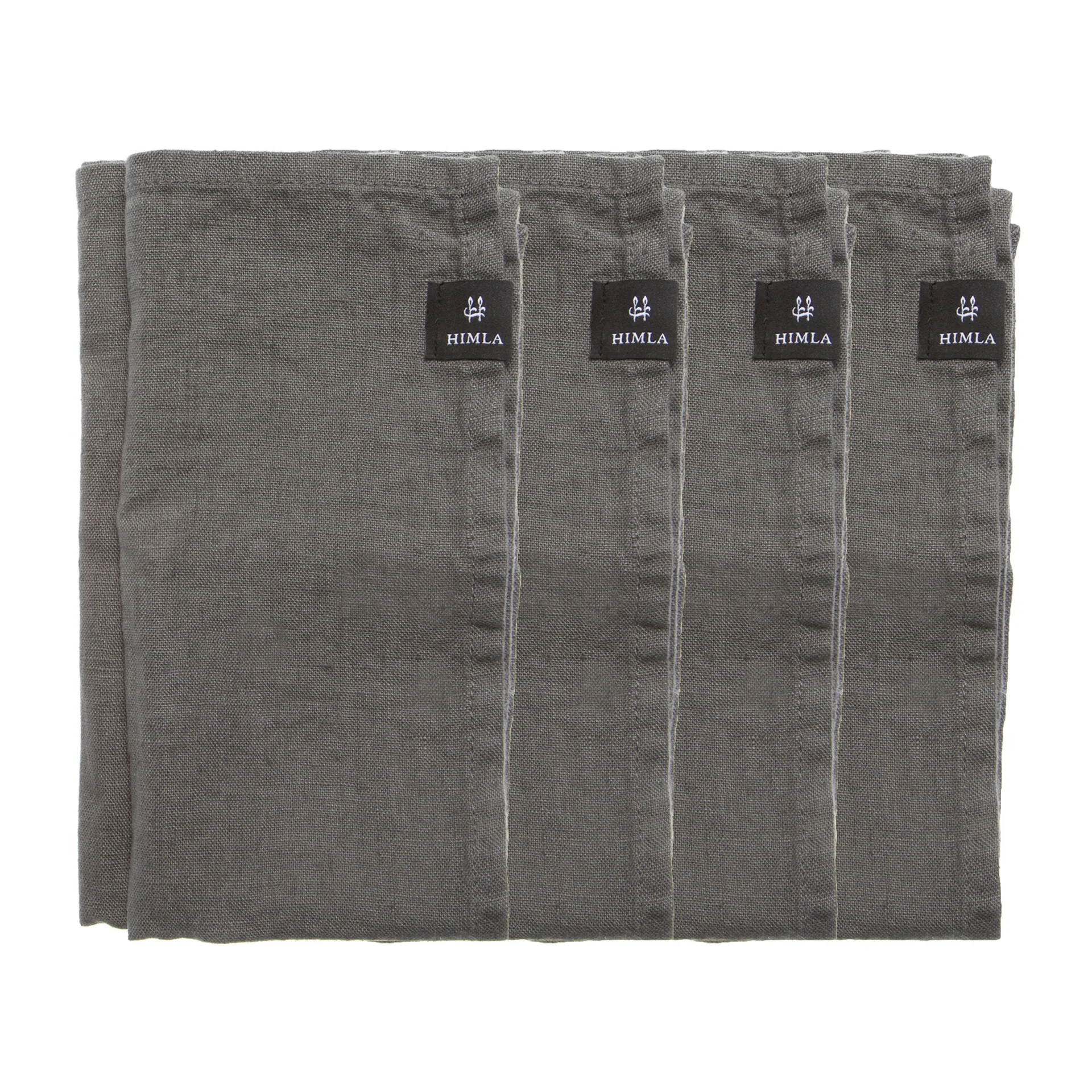 Sunshine Leinenservietten 4er-Pack, Charcoal (dunkelgrau) Himla