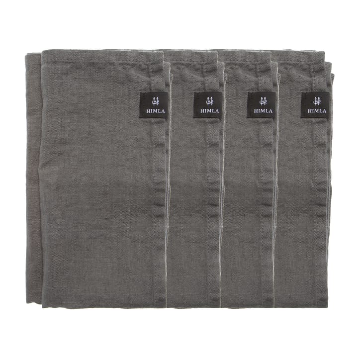 Sunshine Leinenservietten 4er Pack - Charcoal (dunkelgrau) - Himla