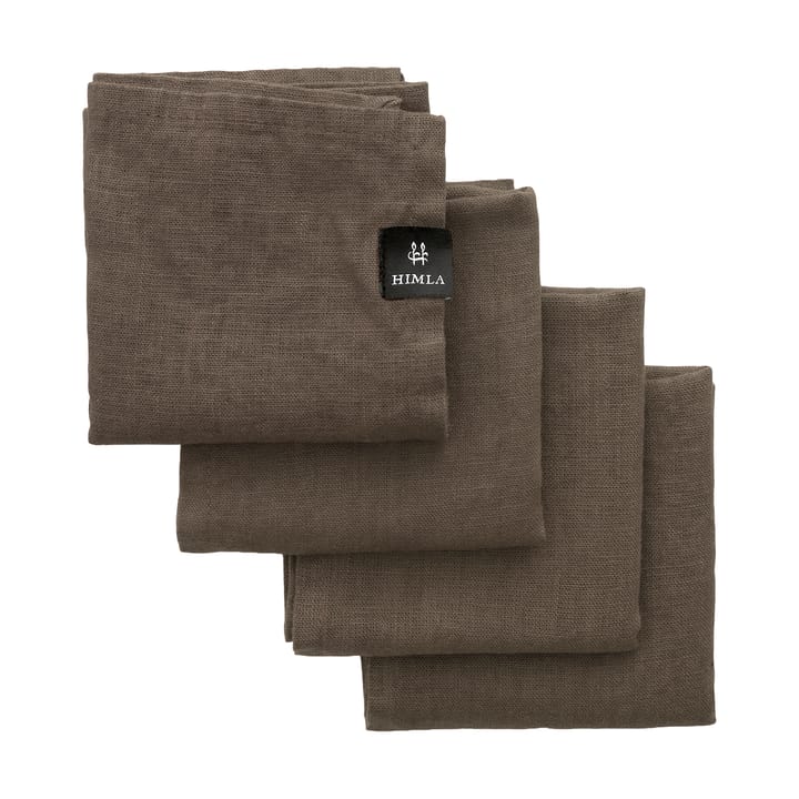 Sunshine Leinenservietten 4er-Pack - Coffee - Himla