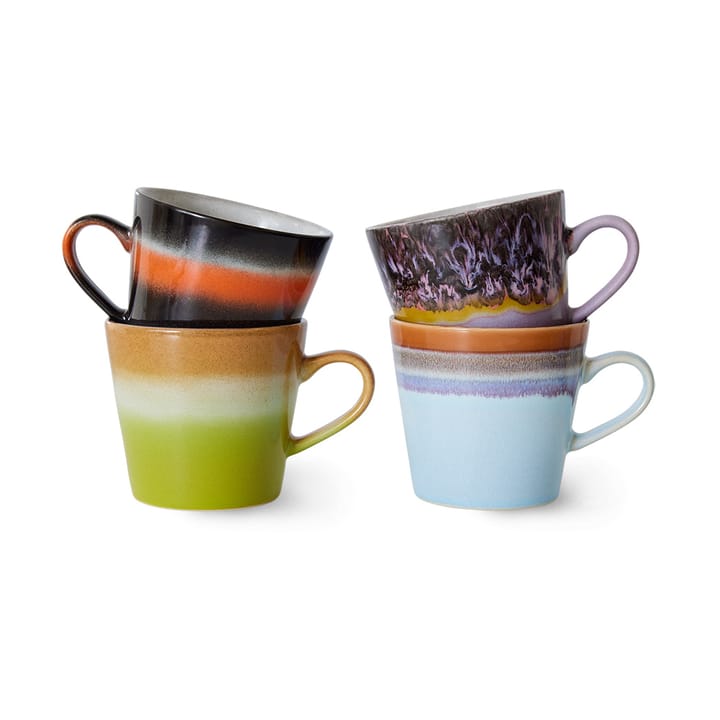 70's Cappuccinotasse 4er Pack - Solid - HKliving