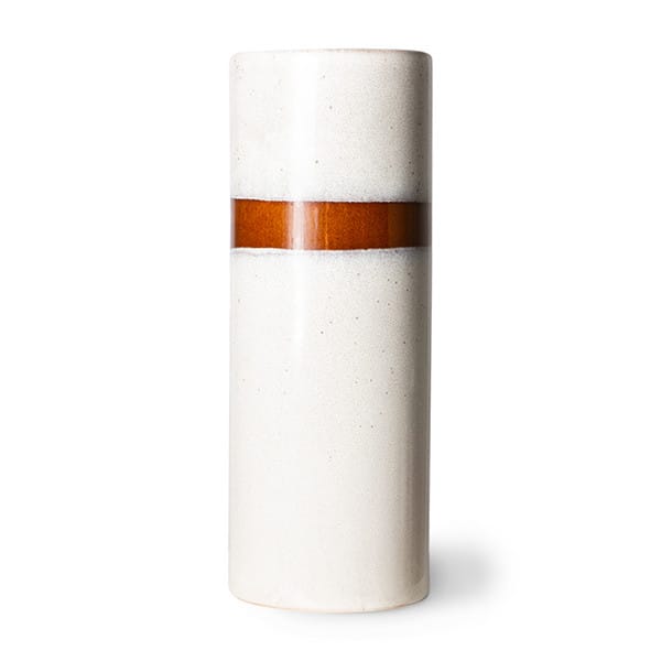 70s ceramics Vase L Ø9,5x25 cm - Schnee (weiß) - HKliving