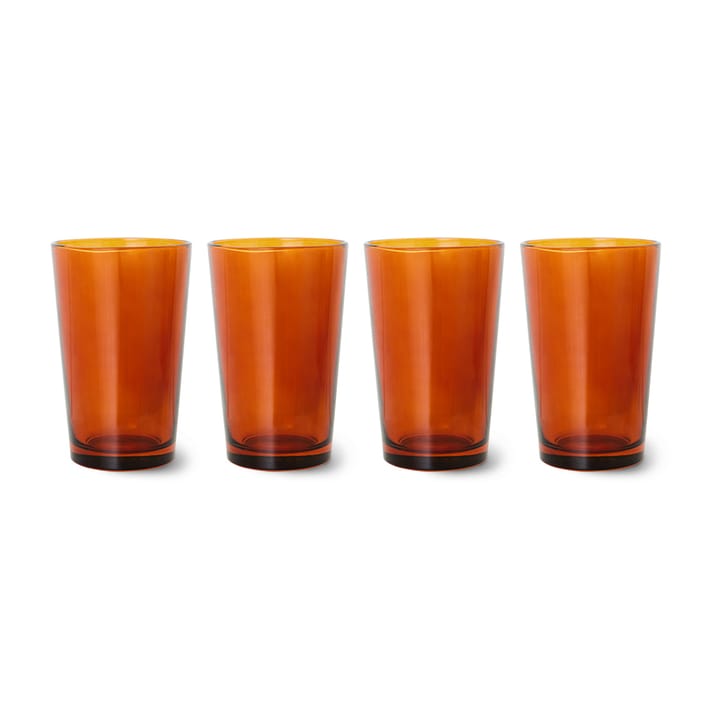 70's glassware Teeglas 20 cl 4er Pack, Amber brown HKliving