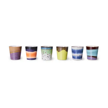 70's Tasse 6er Pack - Multi - HKliving