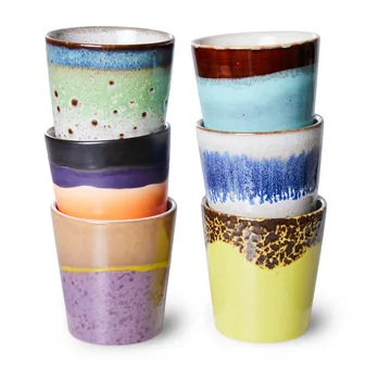 70's Tasse 6er Pack - Multi - HKliving