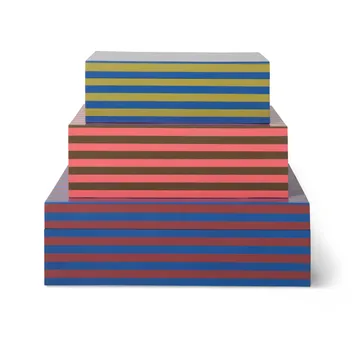 Aufbewahrungsbox mit Deckel 3-teilig - Dusk - HKliving