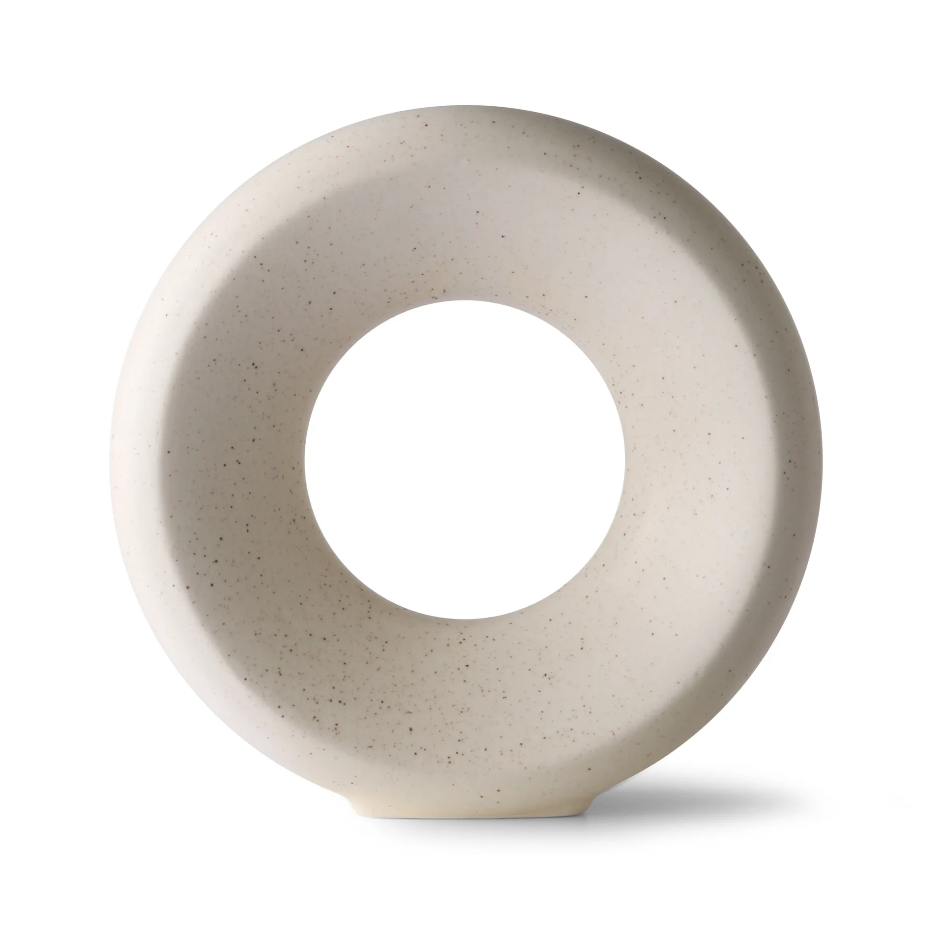 Circle Vase M 24,5cm, White speckled HKliving