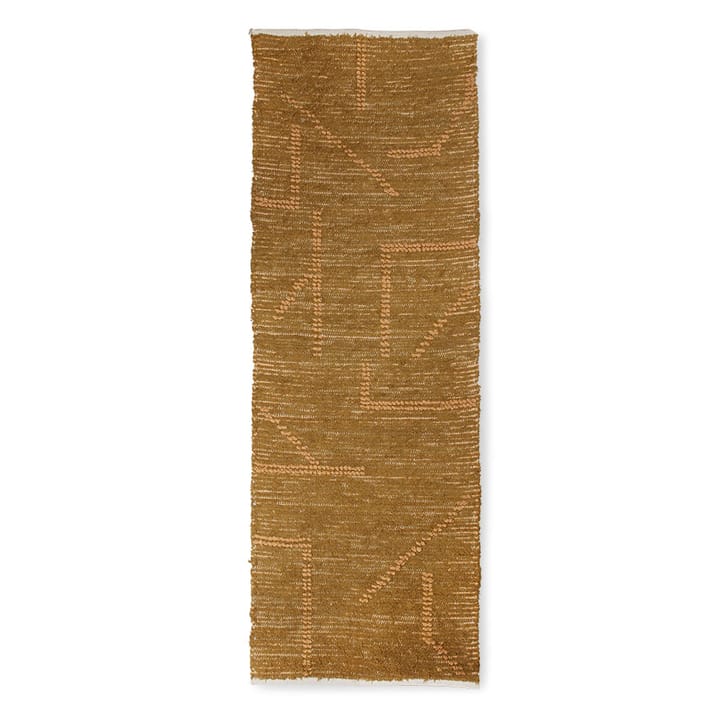 Gangläufer Handgewebt 70x200 cm Baumwolle, Senf-honig HKliving