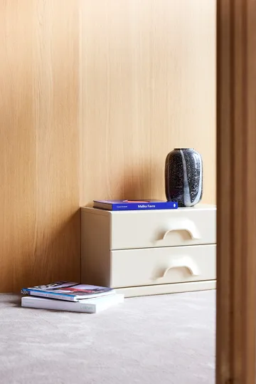 HKliving Glasvase monochrome Ø17cm - Black-white - HKliving