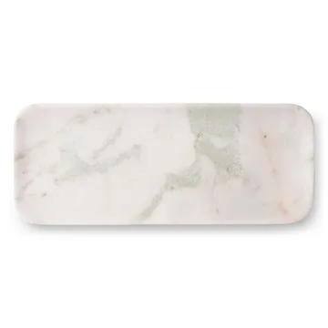 HKliving Marmor Tablett 30 x 12cm - Weiß-grün-rosa - HKliving