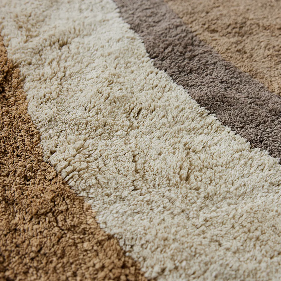 Natural waves Badezimmerteppich Ø120cm, Natural multicolours HKliving