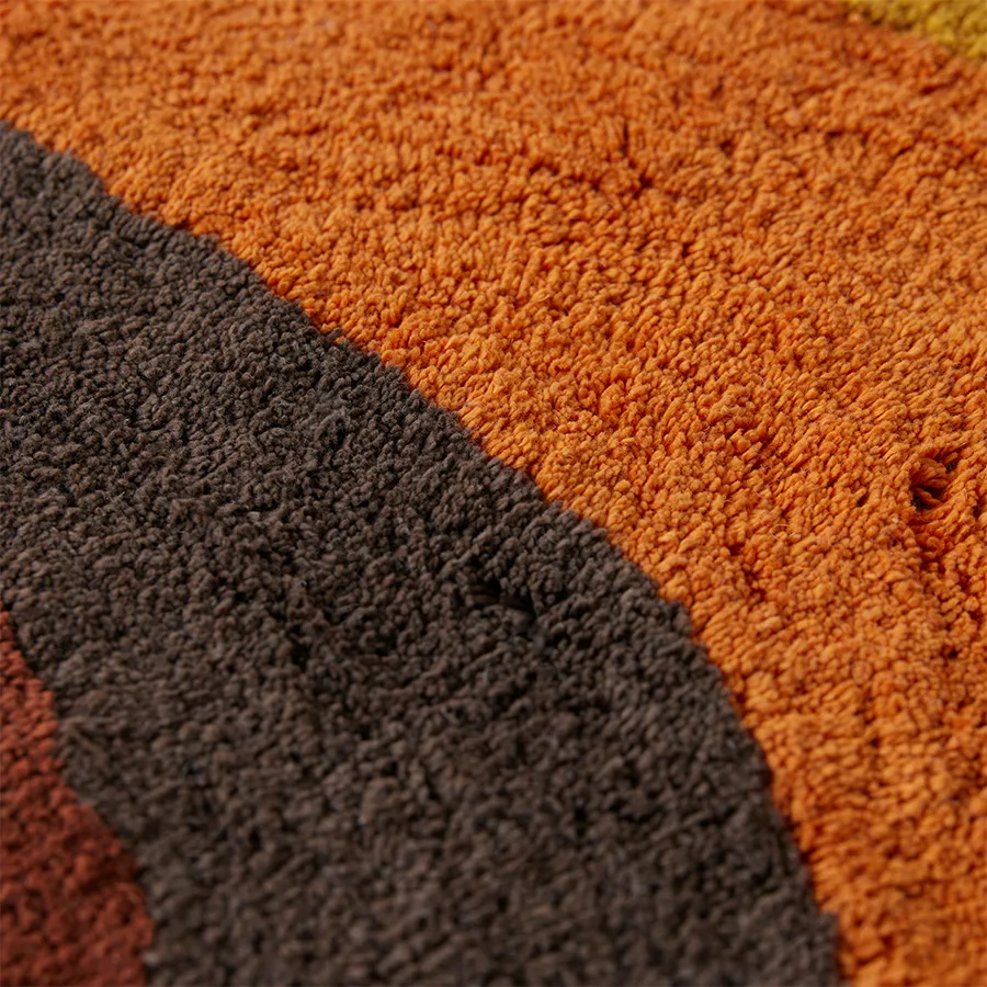 Retro swirl Badezimmerteppich 90 x 120cm, Retro multicolours HKliving