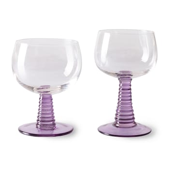 Swirl Weinglas niedrig - Purple - HKliving