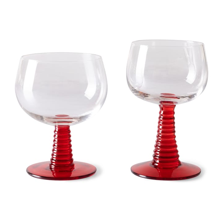 Swirl Weinglas niedrig, Red HKliving