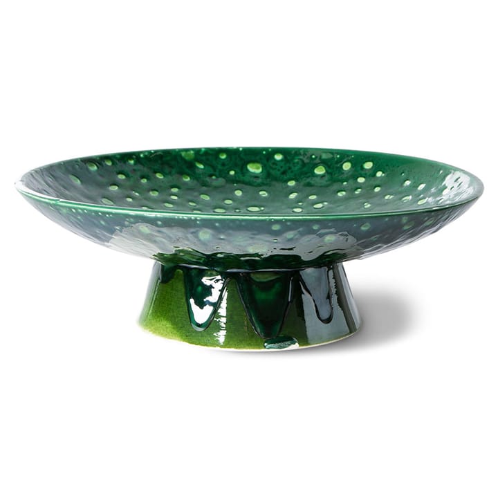 The EmeraldsSchale mit Fuß Ø30x10 cm - Grün - HKliving