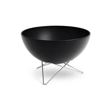 BOWL 57 Feuerstelle - Schwarz-Silber, Sternstativ - Höfats